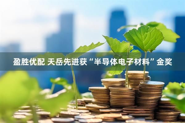 盈胜优配 天岳先进获“半导体电子材料”金奖