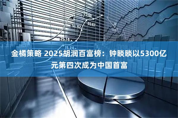 金橘策略 2025胡润百富榜：钟睒睒以5300亿元第四次成为中国首富
