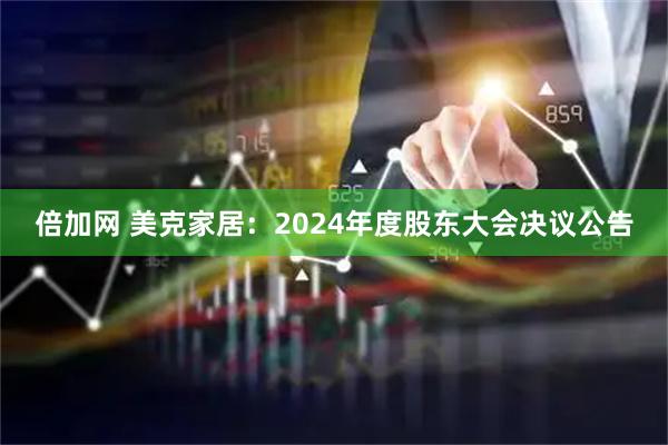 倍加网 美克家居：2024年度股东大会决议公告